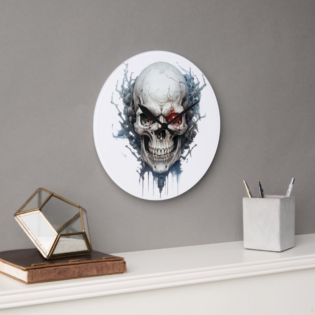 Reloj Redondo Grande 🕰️ 💀 Sensacional Skull Wall Clock 💀 🕰️ (Oficina)