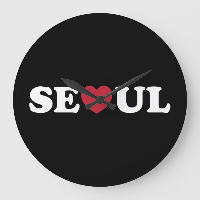 Reloj Redondo Grande Seoul Love Heart (Anverso)