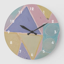Reloj Redondo Grande Serene Abstracts: A Pastel Dream