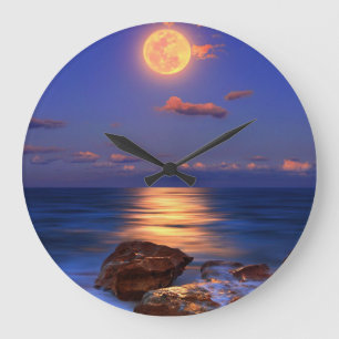 Reloj Redondo Grande Serenidad al atardecer: Diseño de radiación noctur