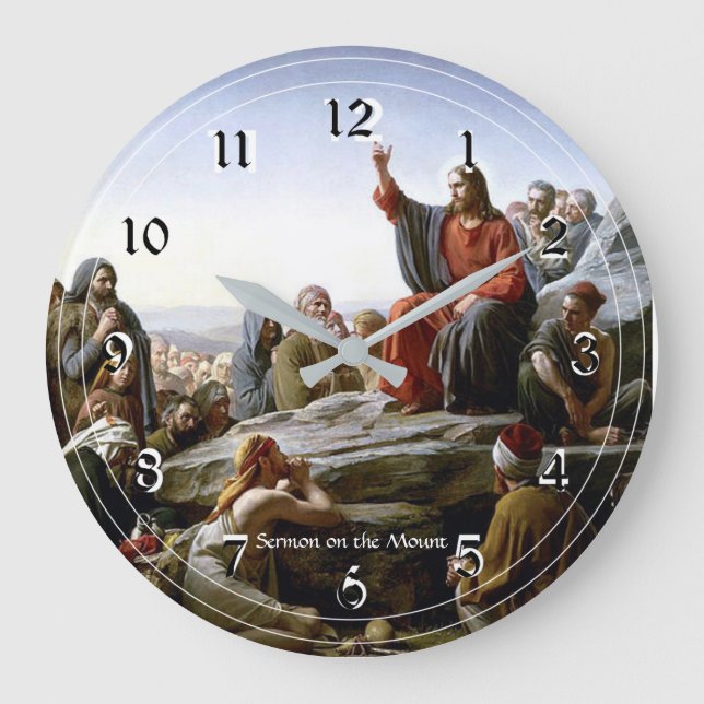 Reloj Redondo Grande Sermon on the Mount, religious painting (Anverso)