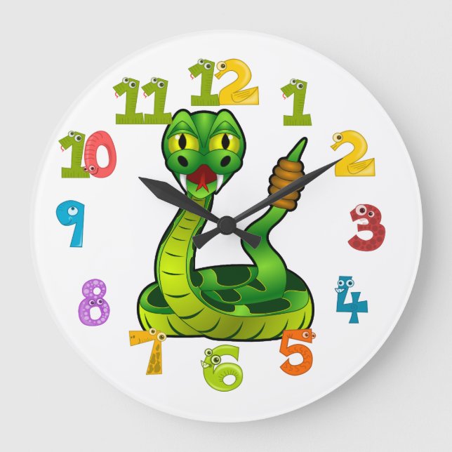 Reloj Redondo Grande Serpiente de cascabel (Anverso)