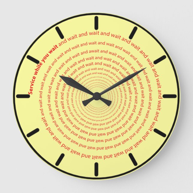 Reloj Redondo Grande Servicio mientras espera (Anverso)