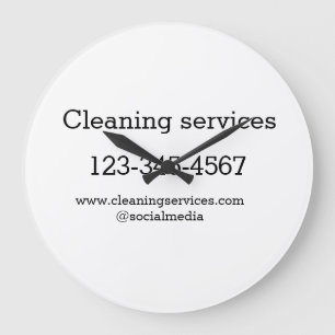 Reloj Redondo Grande servicios de limpieza añadir número sitio web dire
