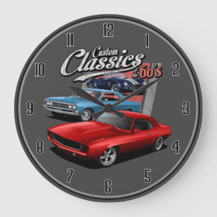 Reloj Redondo Grande Sesenta vehículos musculares reloj grande