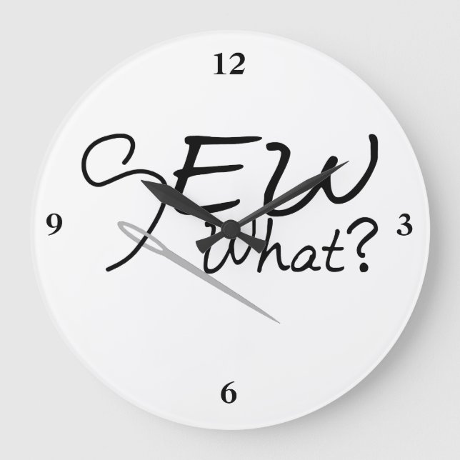 Reloj Redondo Grande Sew What (Anverso)
