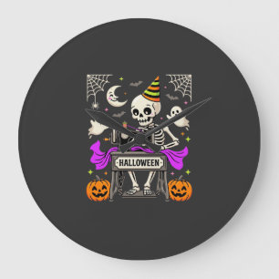 Reloj Redondo Grande Sewing de Halloween Esqueleto Fantasma Espeluznant