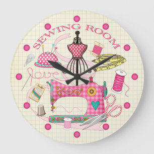 Reloj Redondo Grande Sewing Room Large Clock