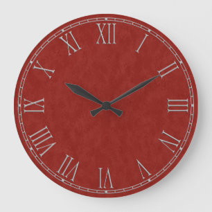 Reloj Redondo Grande Shabby Chic Rustic rojo reloj grande