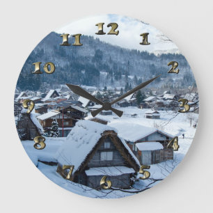 Reloj Redondo Grande Shagawa River Valley Gifu Japón