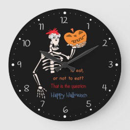Reloj Redondo Grande Shakespeare en el reloj grande de Halloween