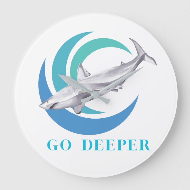 Reloj Redondo Grande Shark Clock (Anverso)