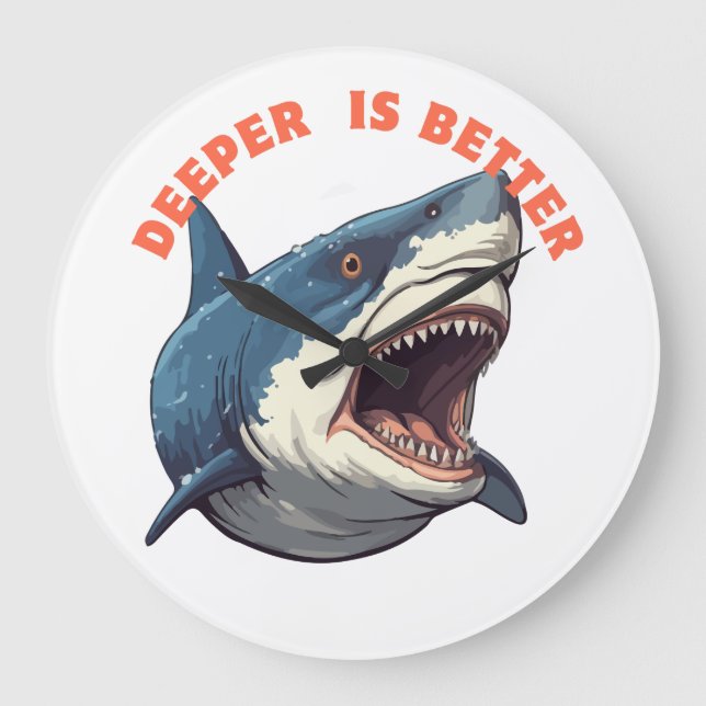 Reloj Redondo Grande Shark  Clock (Anverso)