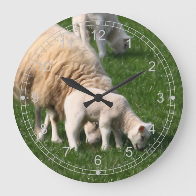 Reloj Redondo Grande Sheep and lambs (Anverso)