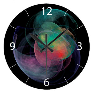 Reloj Redondo Grande Shell de espacio de arte abstracto