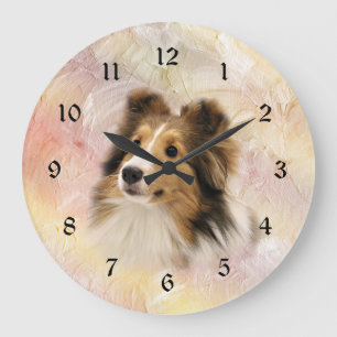 Reloj Redondo Grande Sheltie hace frente