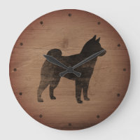 Shiba Inu Silhouette Rustic