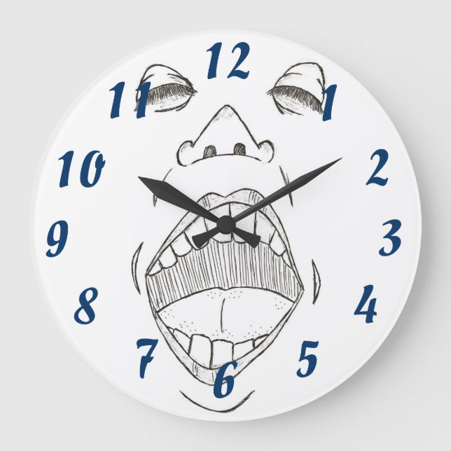 Reloj Redondo Grande "Shout" Clock (Anverso)