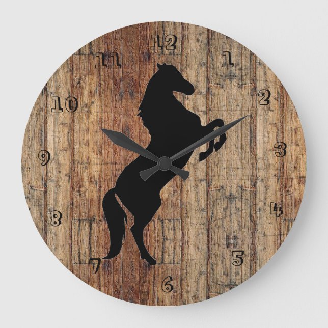 Reloj Redondo Grande Show Horse Wall Clock (Anverso)