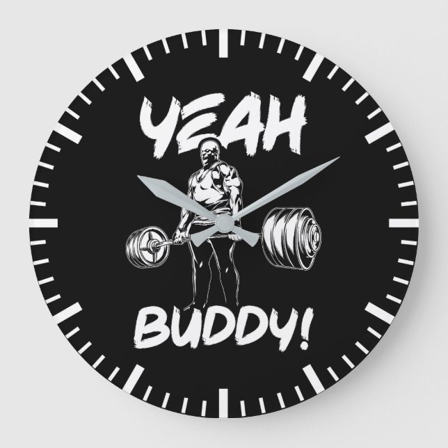 Reloj Redondo Grande Sí Buddy - Motivación de entrenamiento de gimanes (Anverso)