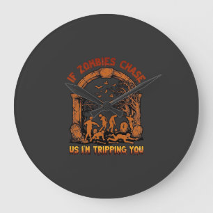Reloj Redondo Grande Si Los Zombies Nos Persiguen Estoy Tropezando Murc