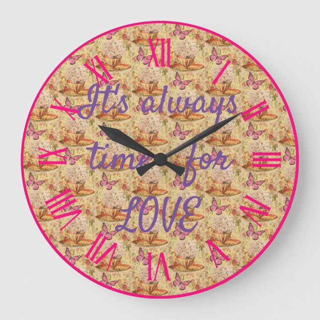 Reloj Redondo Grande Siempre es hora de amar (Anverso)