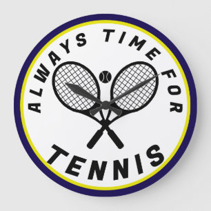 Reloj Redondo Grande Siempre es hora de tenis