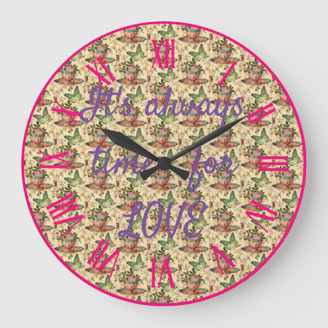 Reloj Redondo Grande Siempre es hora del amor (Anverso)