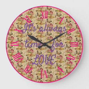 Reloj Redondo Grande Siempre es hora del amor