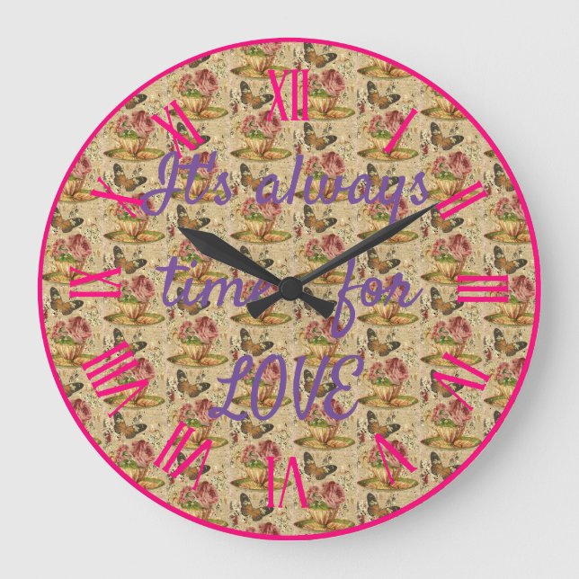 Reloj Redondo Grande Siempre es hora del amor (Anverso)