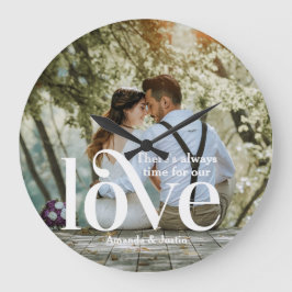Reloj Redondo Grande Siempre hay tiempo para nuestra foto de LOVE