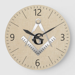Reloj Redondo Grande Signo de masonería
