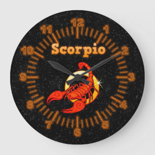Reloj Redondo Grande Signo zodiaco Escorpio