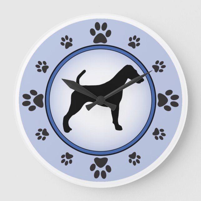 Reloj Redondo Grande Sihouette Smooth Fox Terrier (Anverso)