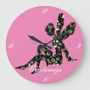 Reloj Redondo Grande Silhouette de hadas Thunder_Cove
