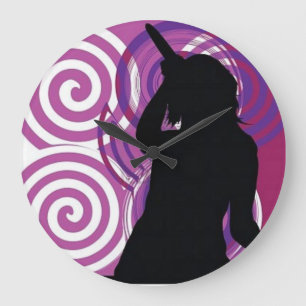Reloj Redondo Grande Silhouette Singer Wall Clock
