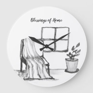 Reloj Redondo Grande Silla de meditación junto a la ventana con planta