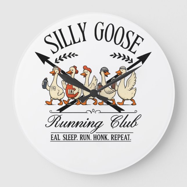 Reloj Redondo Grande Silly Goose Runner (Anverso)