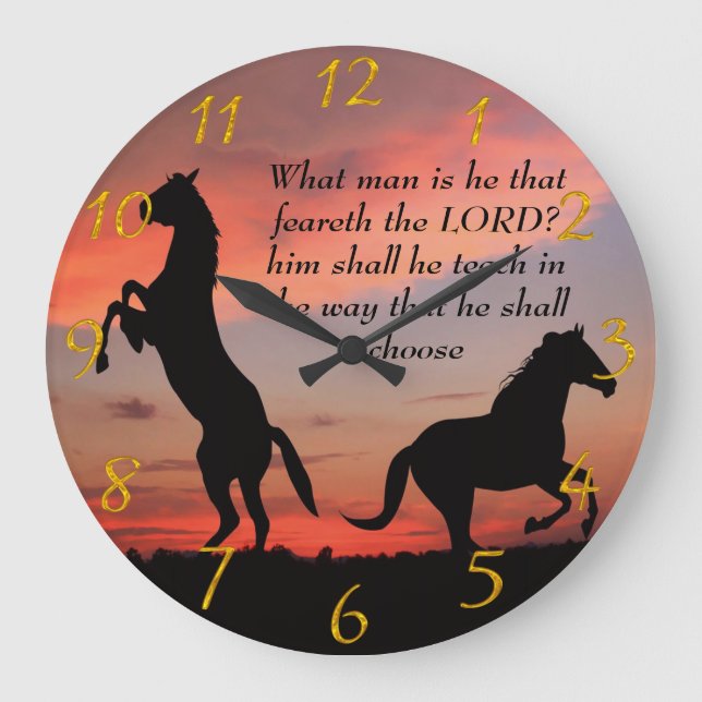 Reloj Redondo Grande Silueta de Black Stallone (Anverso)