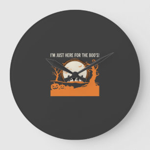 Reloj Redondo Grande Silueta de fantasma de Halloween Boo
