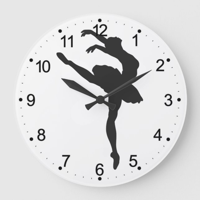 Reloj Redondo Grande Silueta de la bailarina (Anverso)