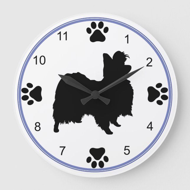 Reloj Redondo Grande Silueta de Papillon (Anverso)