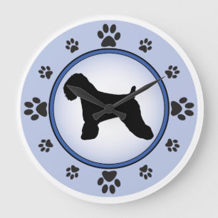Reloj Redondo Grande Silueta de trigo suavemente revestida de Terrier