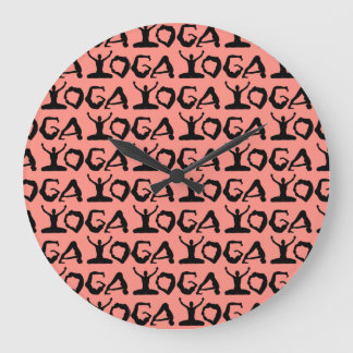Reloj Redondo Grande Siluetas de yoga