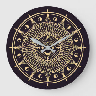 Reloj Redondo Grande Símbolo celta/wiccano