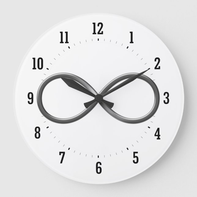 Reloj Redondo Grande Símbolo de infinito (Anverso)