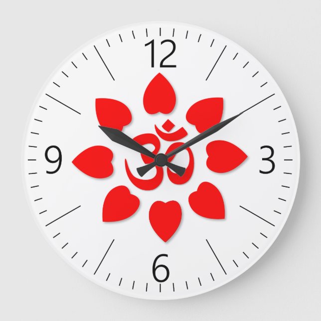Reloj Redondo Grande Símbolo de OM (Anverso)