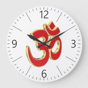 Reloj Redondo Grande Símbolo de Om