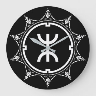 Reloj Redondo Grande Símbolo de Tamazgha - de Amazigh