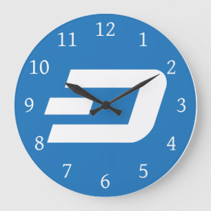 Reloj Redondo Grande Símbolo del logotipo digital de efectivo de guione
